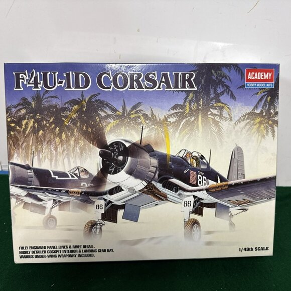 Academy F4U-1D Corsair Aircraft Model Kit #2147 1/48 Scale US military - Picture 1 of 11